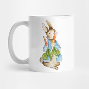 Cute Peter Rabbit eating carrot Mug